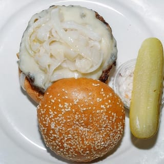 Swiss & Sauteed Onion Burger