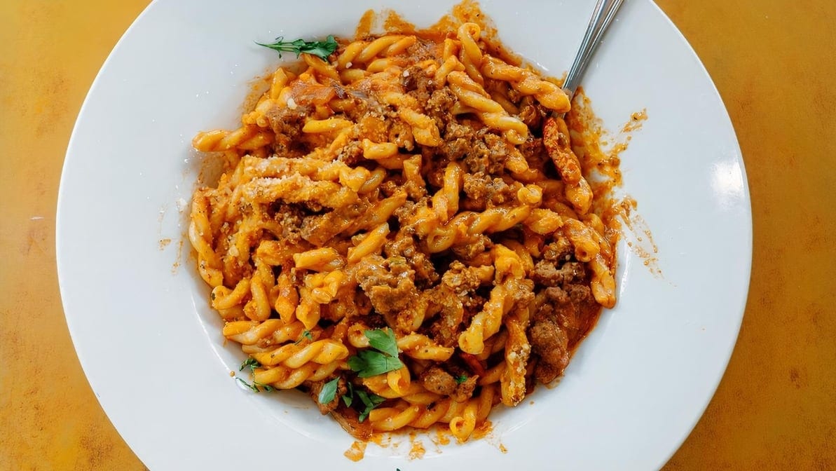 Gemelli Alla Bolognese.