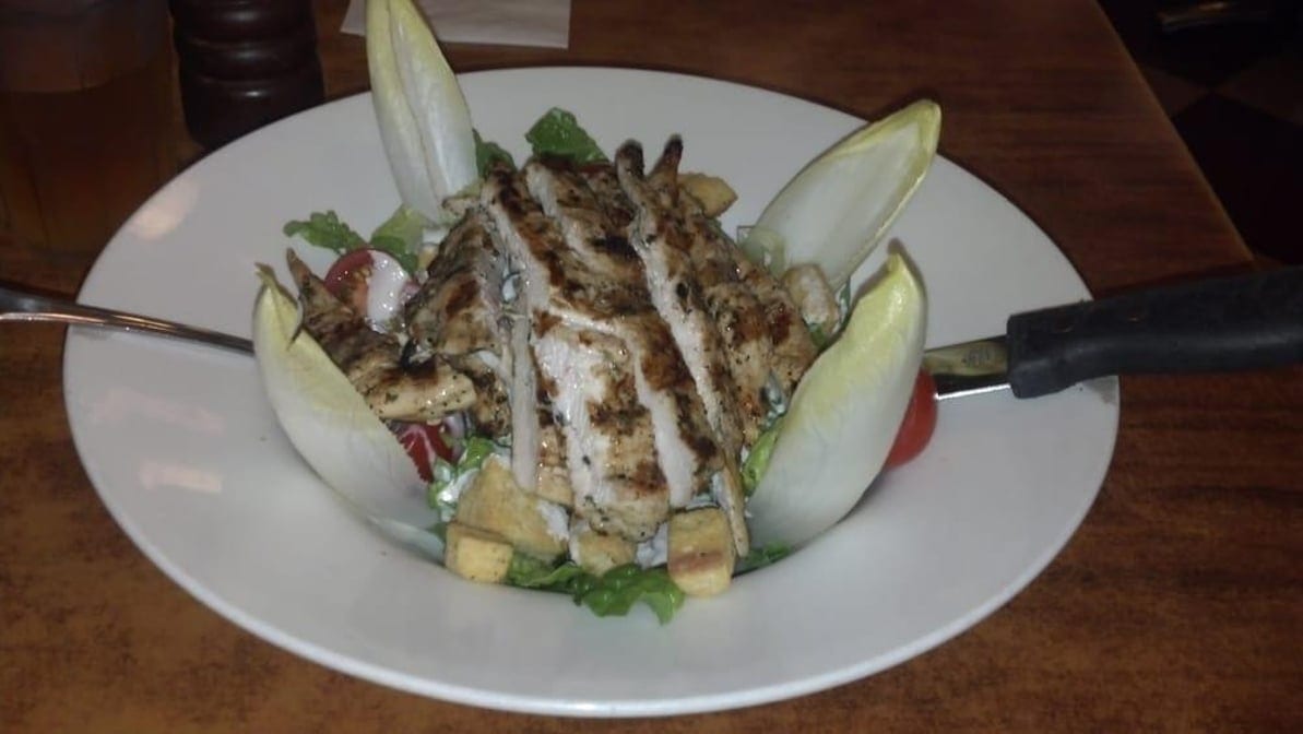 Quinoa Tabbouleh & Grilled Chicken Salad.
