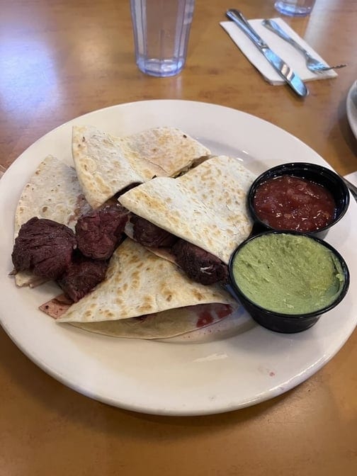 Jalapeno Popper Steak Quesadilla.